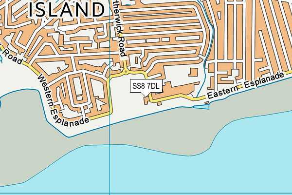 SS8 7DL map - OS VectorMap District (Ordnance Survey)