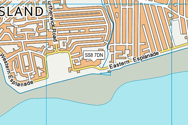 SS8 7DN map - OS VectorMap District (Ordnance Survey)