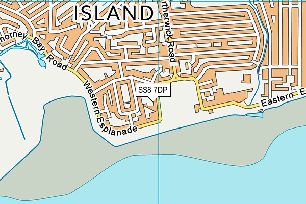 SS8 7DP map - OS VectorMap District (Ordnance Survey)