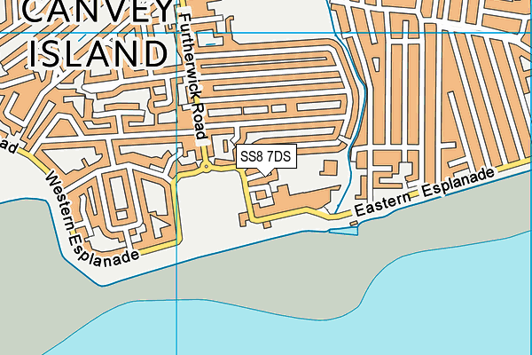 SS8 7DS map - OS VectorMap District (Ordnance Survey)