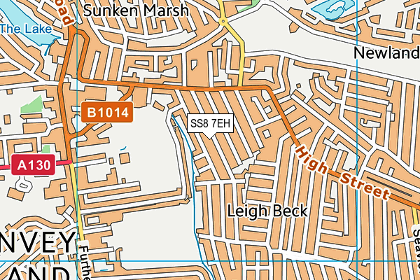 SS8 7EH map - OS VectorMap District (Ordnance Survey)