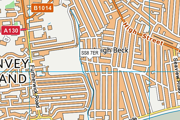 SS8 7ER map - OS VectorMap District (Ordnance Survey)