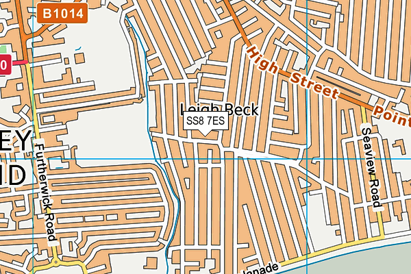 SS8 7ES map - OS VectorMap District (Ordnance Survey)