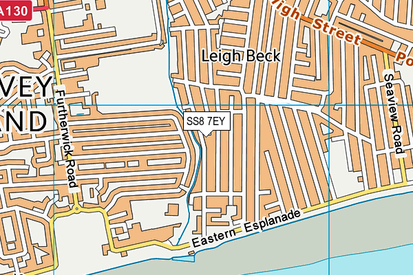 SS8 7EY map - OS VectorMap District (Ordnance Survey)