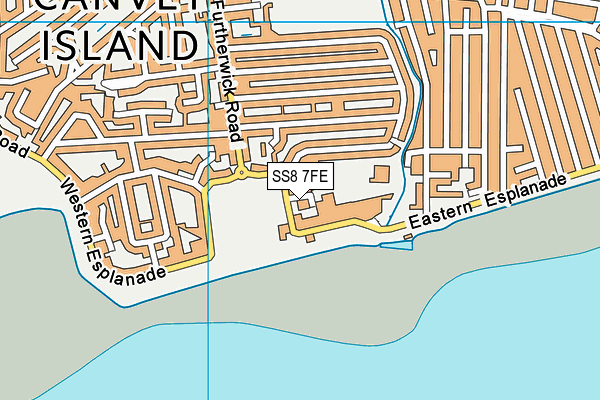 SS8 7FE map - OS VectorMap District (Ordnance Survey)