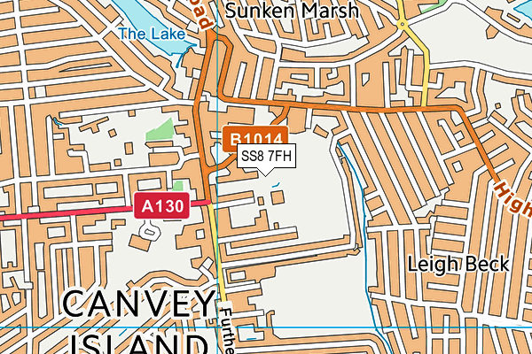 SS8 7FH map - OS VectorMap District (Ordnance Survey)