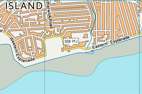 SS8 7FJ map - OS VectorMap District (Ordnance Survey)