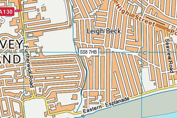 SS8 7HB map - OS VectorMap District (Ordnance Survey)
