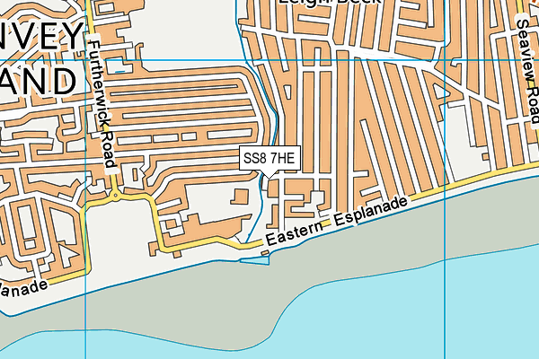 SS8 7HE map - OS VectorMap District (Ordnance Survey)
