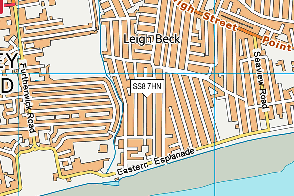 SS8 7HN map - OS VectorMap District (Ordnance Survey)