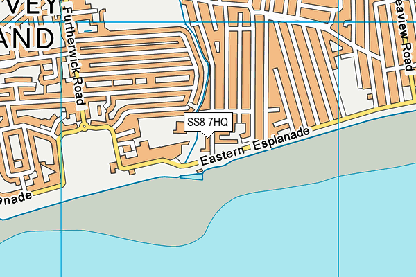 SS8 7HQ map - OS VectorMap District (Ordnance Survey)