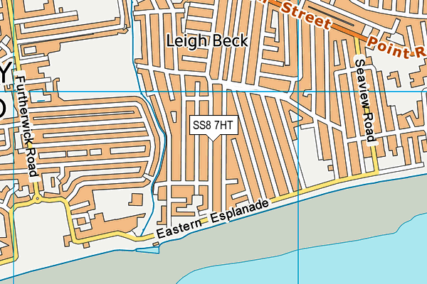 SS8 7HT map - OS VectorMap District (Ordnance Survey)