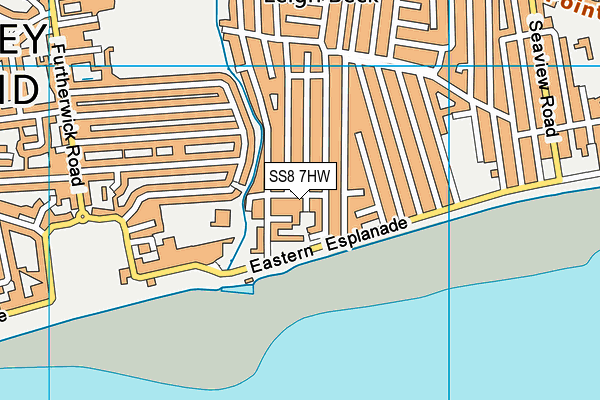 SS8 7HW map - OS VectorMap District (Ordnance Survey)