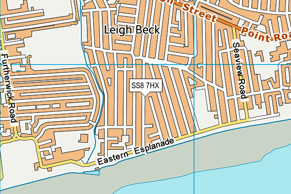 SS8 7HX map - OS VectorMap District (Ordnance Survey)