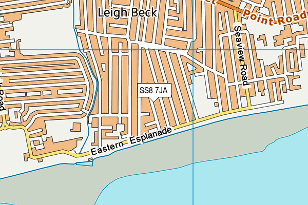 SS8 7JA map - OS VectorMap District (Ordnance Survey)