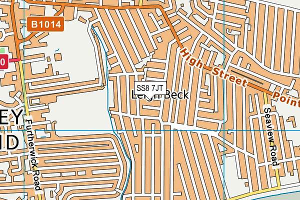 SS8 7JT map - OS VectorMap District (Ordnance Survey)