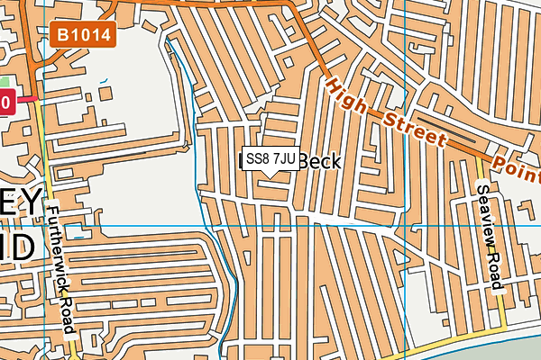 SS8 7JU map - OS VectorMap District (Ordnance Survey)