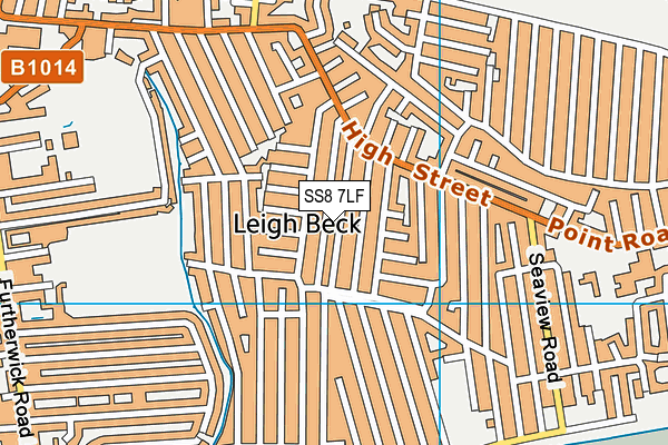SS8 7LF map - OS VectorMap District (Ordnance Survey)