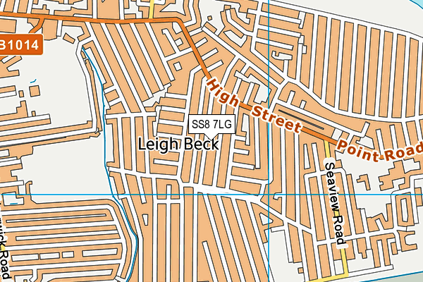SS8 7LG map - OS VectorMap District (Ordnance Survey)