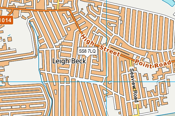 SS8 7LQ map - OS VectorMap District (Ordnance Survey)