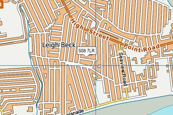 SS8 7LR map - OS VectorMap District (Ordnance Survey)
