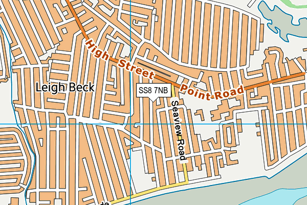 SS8 7NB map - OS VectorMap District (Ordnance Survey)