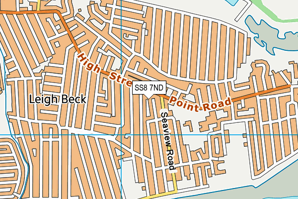 SS8 7ND map - OS VectorMap District (Ordnance Survey)