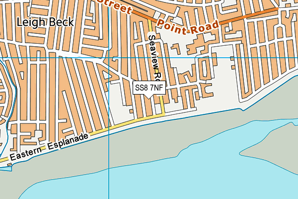 SS8 7NF map - OS VectorMap District (Ordnance Survey)