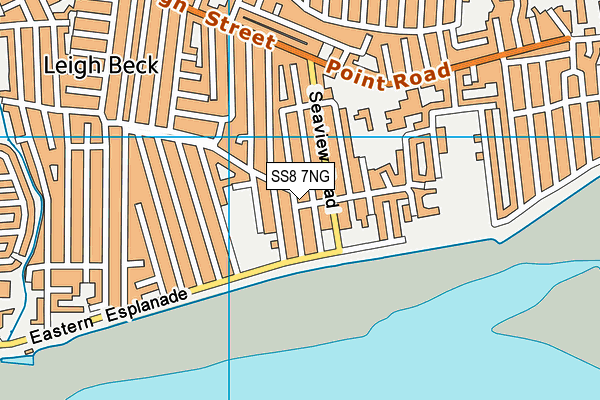 SS8 7NG map - OS VectorMap District (Ordnance Survey)