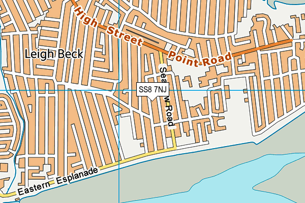 SS8 7NJ map - OS VectorMap District (Ordnance Survey)