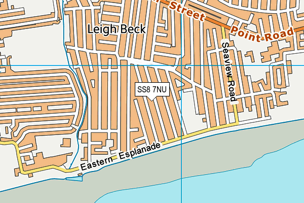 SS8 7NU map - OS VectorMap District (Ordnance Survey)
