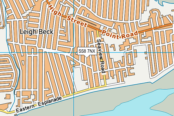 SS8 7NX map - OS VectorMap District (Ordnance Survey)