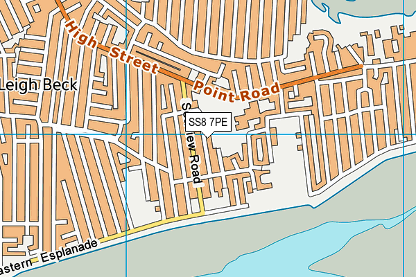 SS8 7PE map - OS VectorMap District (Ordnance Survey)