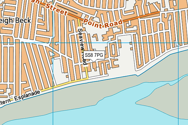 SS8 7PG map - OS VectorMap District (Ordnance Survey)