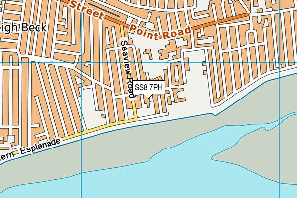 SS8 7PH map - OS VectorMap District (Ordnance Survey)