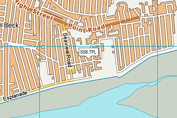 SS8 7PL map - OS VectorMap District (Ordnance Survey)