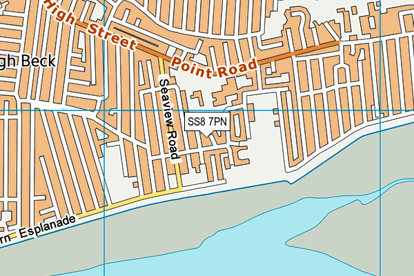 SS8 7PN map - OS VectorMap District (Ordnance Survey)