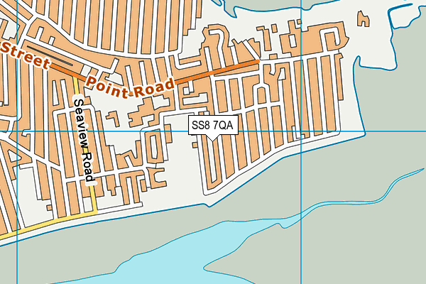 SS8 7QA map - OS VectorMap District (Ordnance Survey)