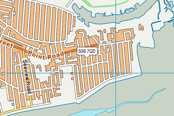 SS8 7QD map - OS VectorMap District (Ordnance Survey)