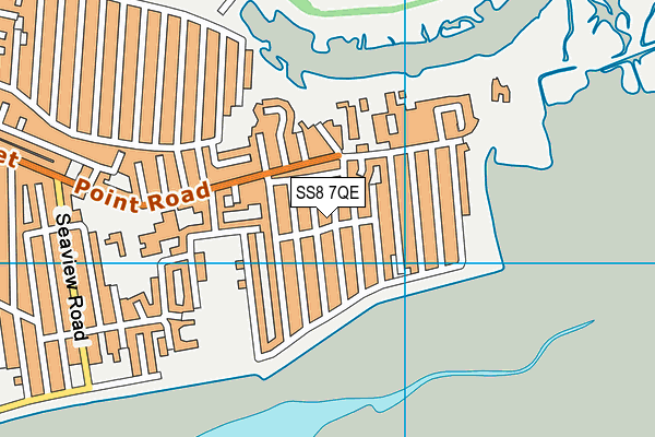 SS8 7QE map - OS VectorMap District (Ordnance Survey)