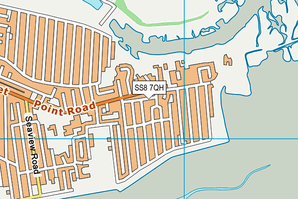 SS8 7QH map - OS VectorMap District (Ordnance Survey)