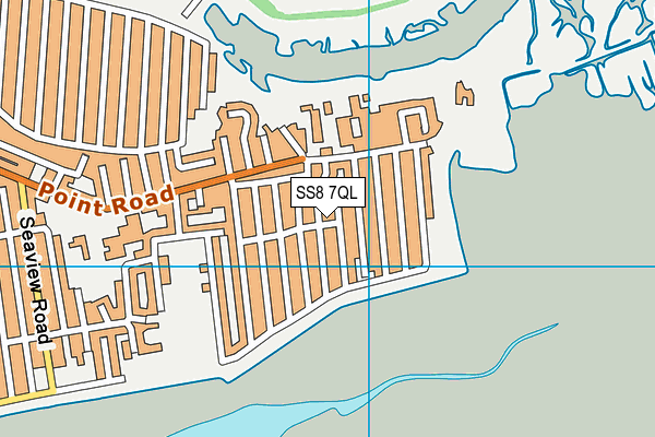 SS8 7QL map - OS VectorMap District (Ordnance Survey)