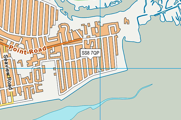 SS8 7QP map - OS VectorMap District (Ordnance Survey)
