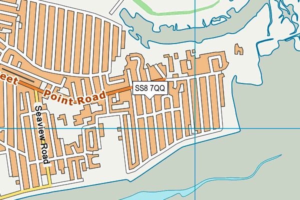 SS8 7QQ map - OS VectorMap District (Ordnance Survey)