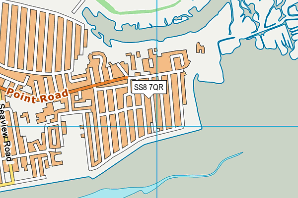 SS8 7QR map - OS VectorMap District (Ordnance Survey)