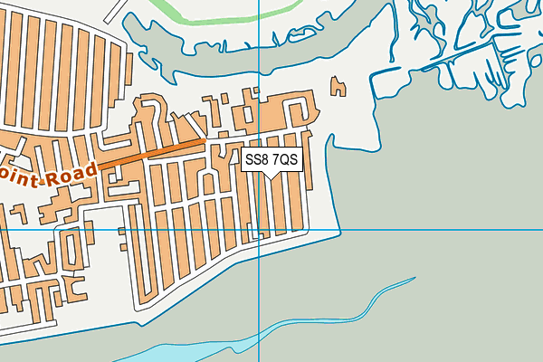 SS8 7QS map - OS VectorMap District (Ordnance Survey)