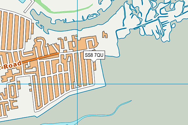 SS8 7QU map - OS VectorMap District (Ordnance Survey)