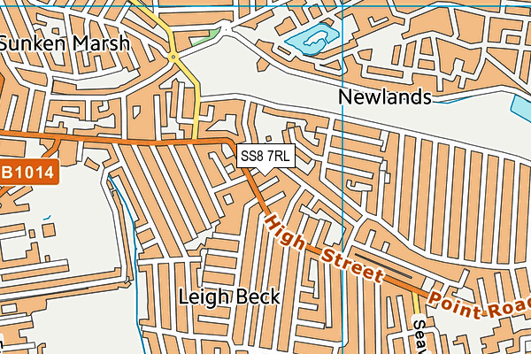 SS8 7RL map - OS VectorMap District (Ordnance Survey)