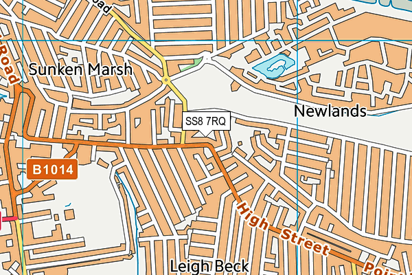 SS8 7RQ map - OS VectorMap District (Ordnance Survey)