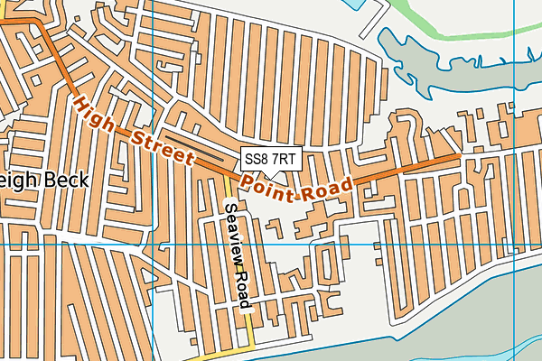 SS8 7RT map - OS VectorMap District (Ordnance Survey)